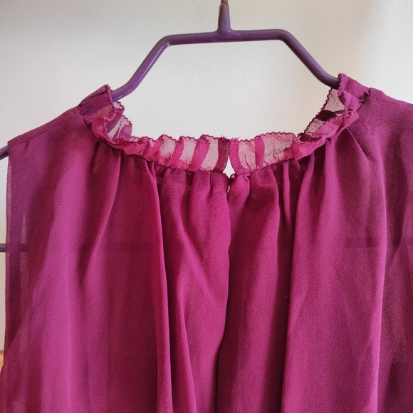Sequin Flowy Magenta Top - Picture 12 of 16